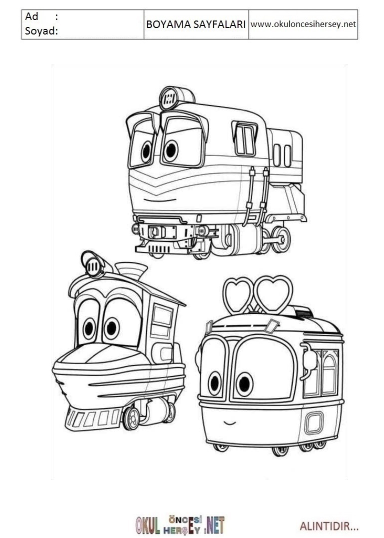 Robot Trenleri Boyama Sayfalari
