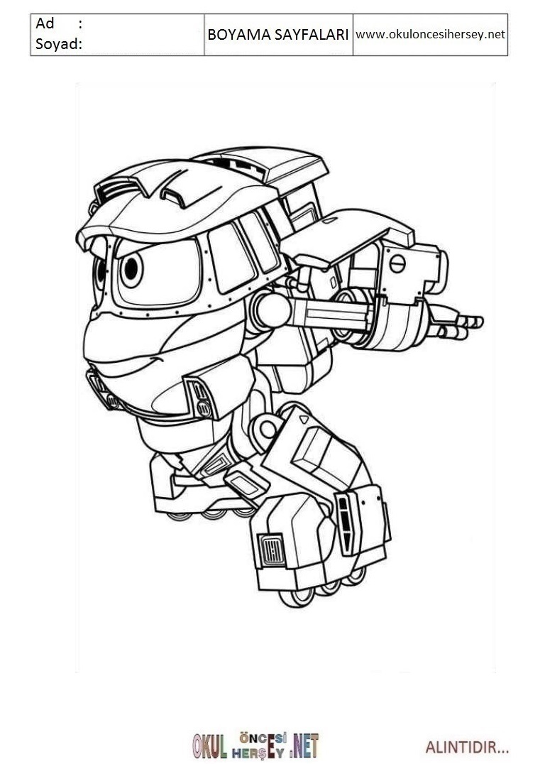 Robot Trenleri Boyama Sayfalari Robot Trenleri Boyama Sayfalari
