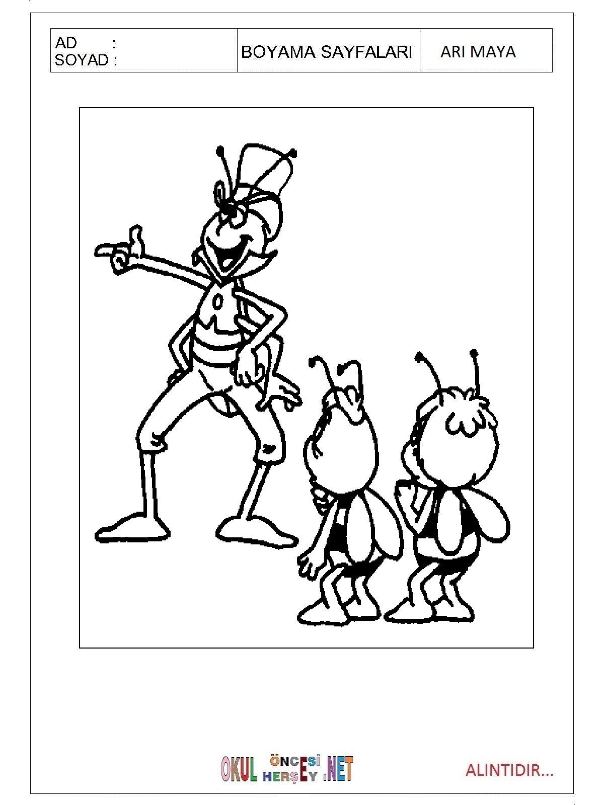 Arı maya resmi boyama Arı maya resmi boyama