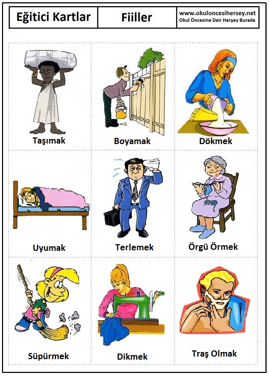 Fiiller eğitici kartları fiiller eğitici kartları fiiller eğitici Fiiller eğitici kartları fiiller eğitici kartları fiiller eğitici