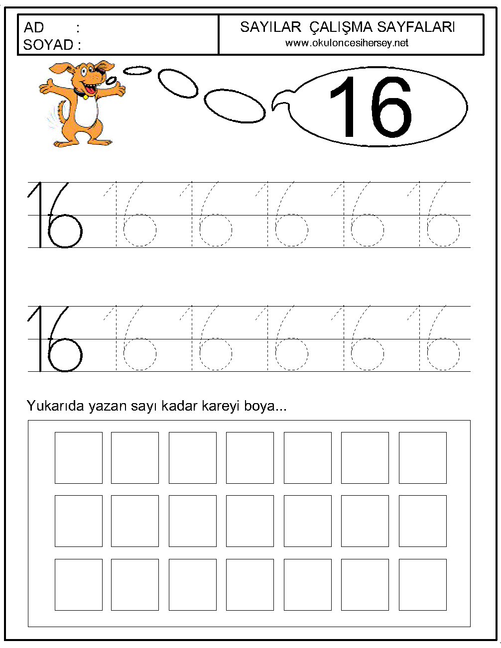 Okul Oncesi 1 Den 10 A Kadar Sayilar Boyama Sayfasi 10 Okul Oncesi Etkinlik Faliyetleri Madamteacher Com