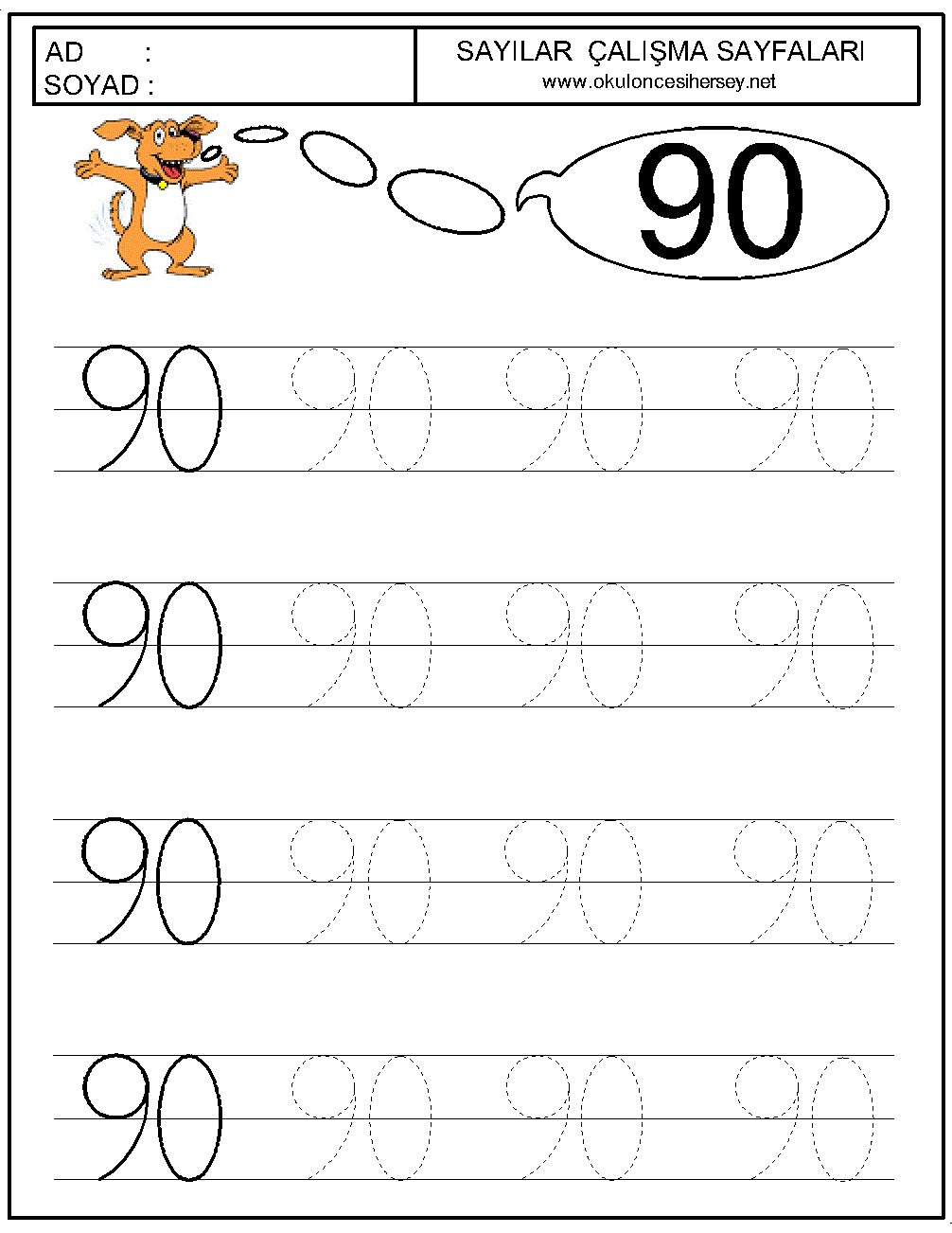 okul öncesi 80 sayısı çizgi çalışması