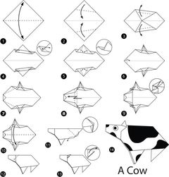 Çocuklar İçin  Origami Şablonu  