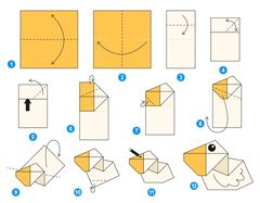 Çocuklar İçin  Origami Şablonu  