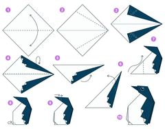 Çocuklar İçin  Origami Şablonu  