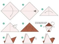 Çocuklar İçin  Origami Şablonu  