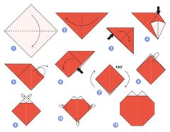 Çocuklar İçin  Origami Şablonu  