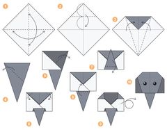 Çocuklar İçin  Origami Şablonu  