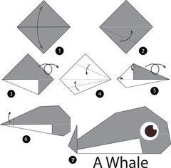 Çocuklar İçin  Origami Şablonu  