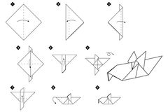 Çocuklar İçin  Origami Şablonu  
