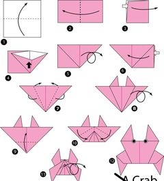Çocuklar İçin  Origami Şablonu  