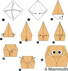 Çocuklar İçin  Origami Şablonu  