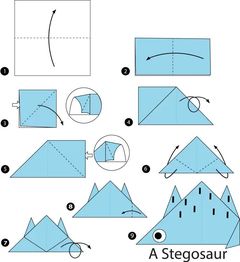 Çocuklar İçin  Origami Şablonu  