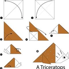 Çocuklar İçin  Origami Şablonu  