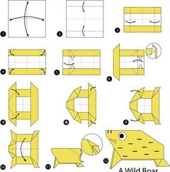 Çocuklar İçin  Origami Şablonu  