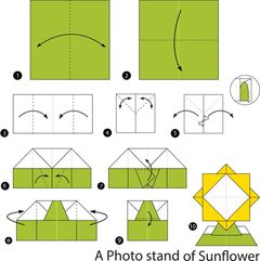 Çocuklar İçin  Origami Şablonu  