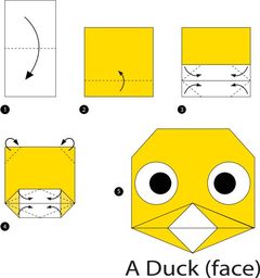 Çocuklar İçin  Origami Şablonu  