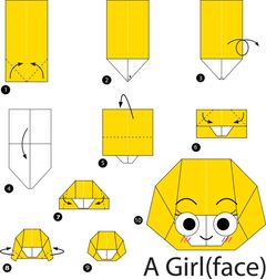 Çocuklar İçin  Origami Şablonu  