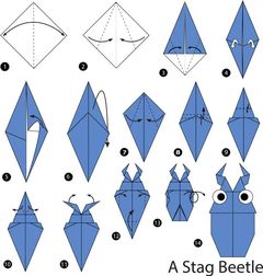 Çocuklar İçin  Origami Şablonu  