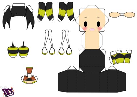 Çocuklar İçin  Bleach Kağıt Kübik Oyuncaklar Şablonu  