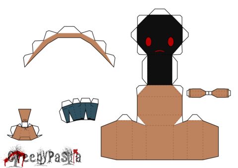Çocuklar İçin  Creepy Pasta Kağıt Kübik Oyuncaklar Şablonu  
