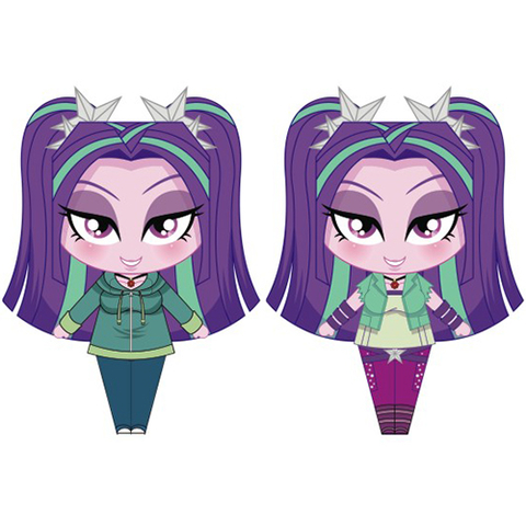 Çocuklar İçin  Equestria Girls Kağıt Kübik Oyuncaklar Şablonu  