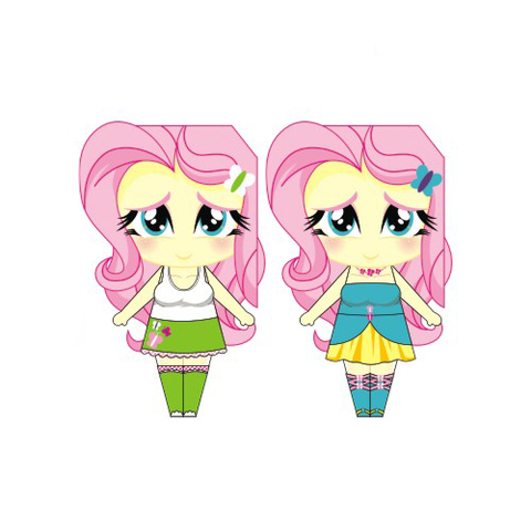 Çocuklar İçin  Equestria Girls Kağıt Kübik Oyuncaklar Şablonu  