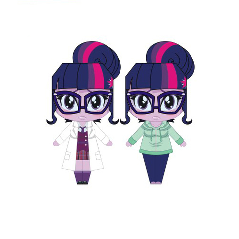 Çocuklar İçin  Equestria Girls Kağıt Kübik Oyuncaklar Şablonu  