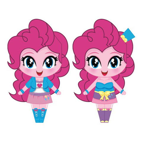 Çocuklar İçin  Equestria Girls Kağıt Kübik Oyuncaklar Şablonu  