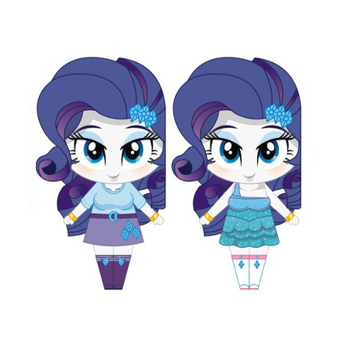 Çocuklar İçin  Equestria Girls Kağıt Kübik Oyuncaklar Şablonu  