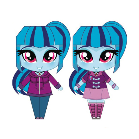 Çocuklar İçin  Equestria Girls Kağıt Kübik Oyuncaklar Şablonu  