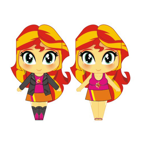 Çocuklar İçin  Equestria Girls Kağıt Kübik Oyuncaklar Şablonu  