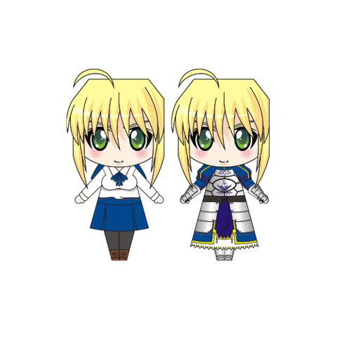 Çocuklar İçin  Chibi Bebekleri Kübik Kağıt Katlama  Şablonu  