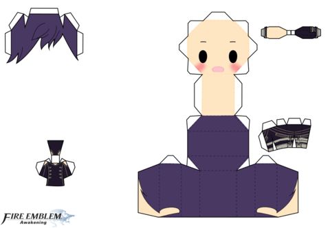 Çocuklar İçin  Chibi Bebekleri Kübik Kağıt Katlama  Şablonu  