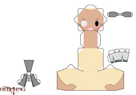 Çocuklar İçin  Chibi Bebekleri Kübik Kağıt Katlama  Şablonu  