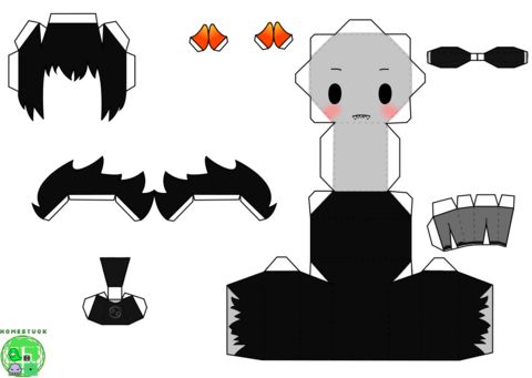 Çocuklar İçin  Homestuck 4 Chords Kağıt Kübik Oyuncaklar Şablonu  