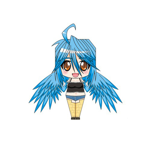 Çocuklar İçin  Monster Girls Kağıt Kübik Oyuncaklar Şablonu  