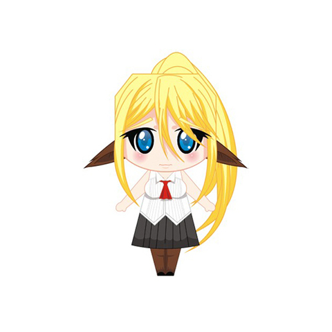 Çocuklar İçin  Monster Girls Kağıt Kübik Oyuncaklar Şablonu  