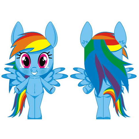 Çocuklar İçin  My Little Pony Kağıt Kübik Oyuncaklar Şablonu  