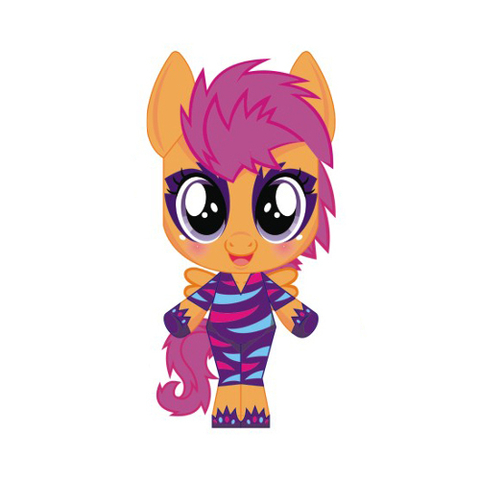 Çocuklar İçin  My Little Pony Kağıt Kübik Oyuncaklar Şablonu  
