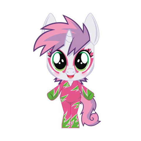 Çocuklar İçin  My Little Pony Kağıt Kübik Oyuncaklar Şablonu  
