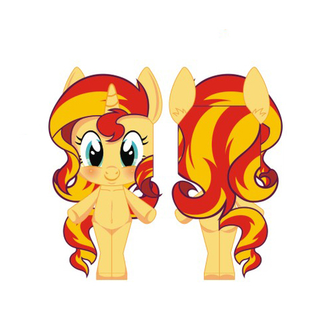 Çocuklar İçin  My Little Pony Kağıt Kübik Oyuncaklar Şablonu  