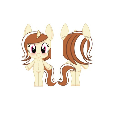 Çocuklar İçin  My Little Pony Kağıt Kübik Oyuncaklar Şablonu  