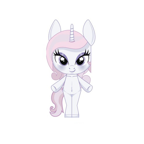 Çocuklar İçin  My Little Pony Kağıt Kübik Oyuncaklar Şablonu  