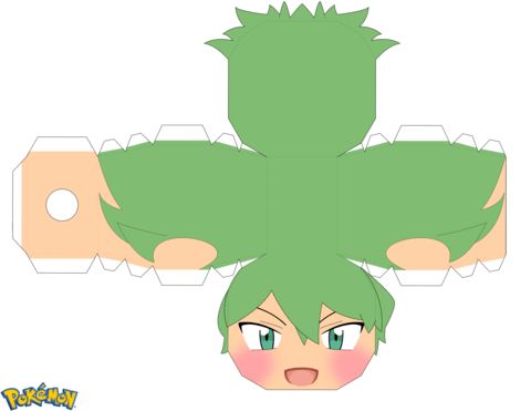 Çocuklar İçin  Pokemon Kağıt Kübik Oyuncaklar Şablonu  