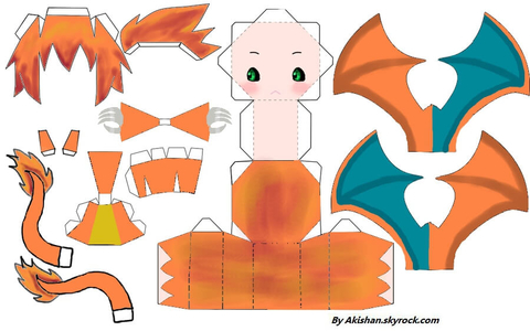 Çocuklar İçin  Pokemon Kağıt Kübik Oyuncaklar Şablonu  