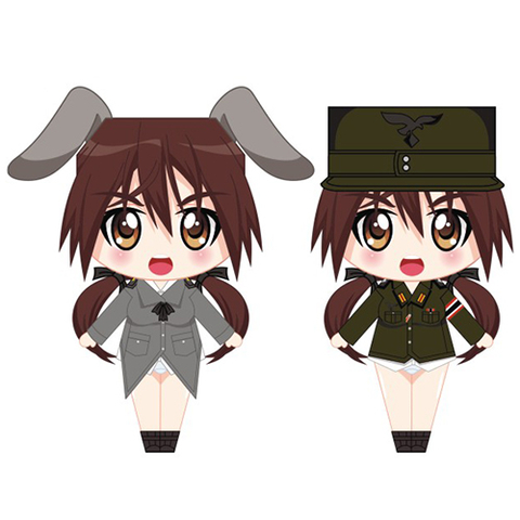 Çocuklar İçin  Strike Witches Kağıt Kübik Oyuncaklar Şablonu  