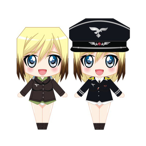 Çocuklar İçin  Strike Witches Kağıt Kübik Oyuncaklar Şablonu  
