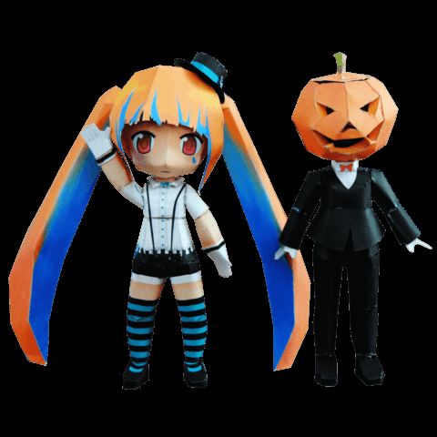 Çocuklar İçin  Vocaloid Kağıt Kübik Oyuncaklar Şablonu  