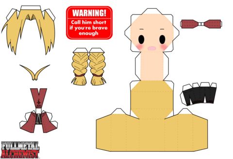 Çocuklar İçin  Chibi Bebekleri Kağıt Kübik Oyuncaklar Şablonu  
